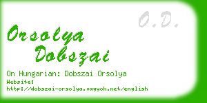 orsolya dobszai business card